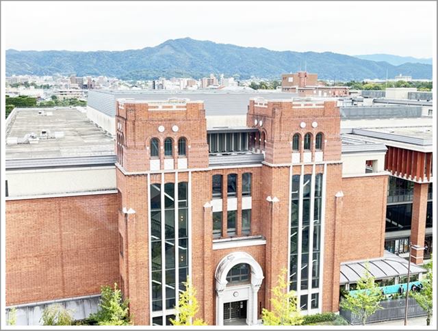 同志社大学内のフレンチレストランwillからの景色