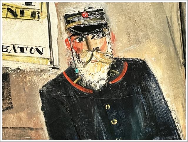 佐伯祐三さんの「郵便配達夫」のアップ