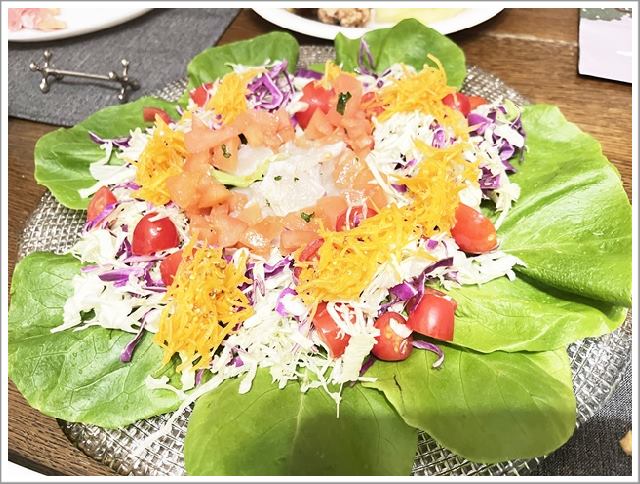 2024年クリスマスディナーメニューで作ったヒラメのカルパッチョ