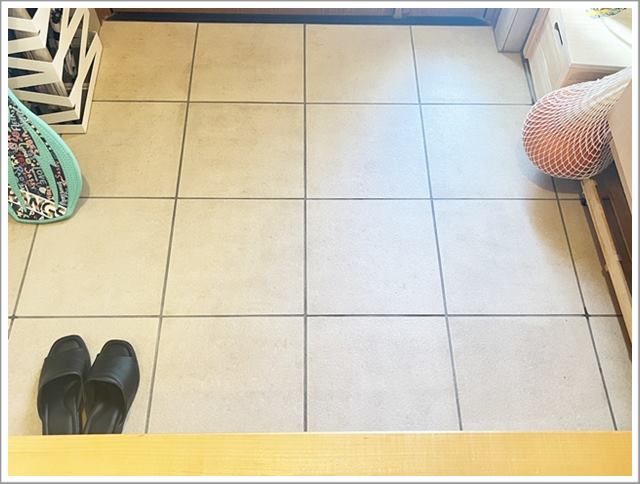 掃除が終わったあとの玄関の様子