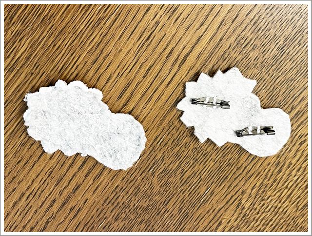 百均ブローチの作り方⑤ブローチピンをつける