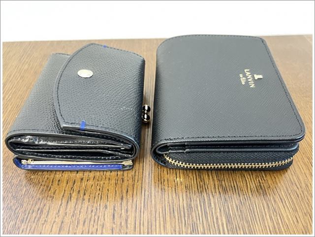 二つ折り財布と三つ折り財布の厚み
