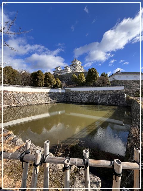 姫路城の四角いお堀の三国堀