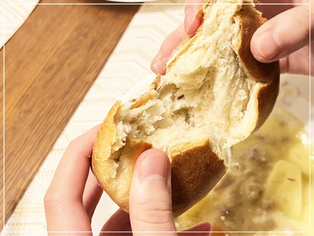 手作りの中力粉のパン