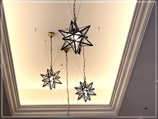 「ホテルモントレ姫路」の可愛い星型の照明