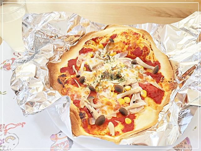 娘と一緒にお正月につくったピザ