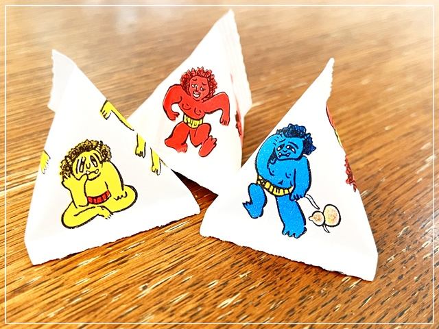 京都豆福本舗の節分豆の個包装に描かれている鬼